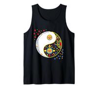 Segno colorato Loto per tao Yin Yang Qi Gong o Tai Chi Canotta