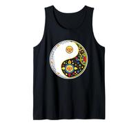Segno colorato Loto per tao Yin Yang Qi Gong o Tai Chi Canotta