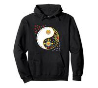 Segno colorato Loto per tao Yin Yang Qi Gong o Tai Chi Felpa con Cappuccio