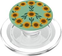 Segno della pace creato interamente da vivaci girasoli gialli PopSockets PopGrip per MagSafe