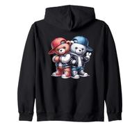 Segno della Pace in Stile Hip Hop Bears Swag Felpa con Cappuccio