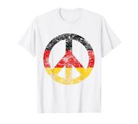 Segno della Pace retrò Tedesco Vintage Bandiera Germania Maglietta