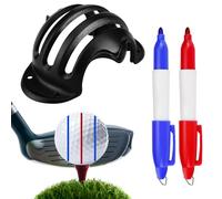 Segno della Palla di allineamento, Stencil per marcare Una Pallina da Golf - Strumento per marcare Le Linee delle Palline da Golf Impermeabile | Strumento segna Pallina da con Design Reversibile
