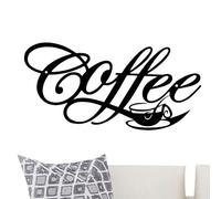 Segno della parete del caffè in metallo - Arte appesa a mano | Decorazione moderna per cucina e ufficio, scultura di parole in stile caffè minimalista, pannello da bar in ferro per spazi domestici e