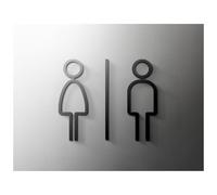 segno della porta del bagno universale per uomini Adesivo da parete con numero della porta del bagno, insegna toilette, multicolore, dimensioni multiple(3,18x11cm Black)