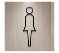 segno della porta del bagno universale per uomini Segnaletica 3D for toilette for uomo e donna, ufficio, centro commerciale, hotel, casa, multicolore, dimensioni multiple(11,25x16cm)