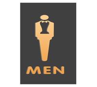 segno della porta del bagno universale per uomini Targa for toilette for uomo e donna, for ufficio centro commerciale, targa for porta WC, multicolore, 26 x 16 cm(Color-I)