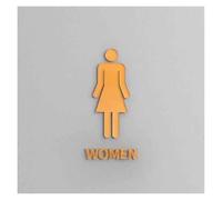 segno della porta del bagno universale per uomini Targa for WC, bagno for uomini e donne, multicolore, dimensioni multiple(26,18x11cm (3MM thick))