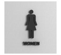 segno della porta del bagno universale per uomini Targa for WC, bagno for uomini e donne, multicolore, dimensioni multiple(11,25x16cm (3MM thick))