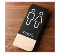 segno della porta del bagno universale per uomini Targa for WC con venature del legno multicolore 10x24 cm for uomini e donne for porta bagno(Color-g)