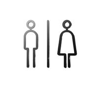 segno della porta del bagno universale per uomini Toilette Bagno Targa con freccia Etichetta da parete for porta WC Numero civico Larghezza 18-25 cm(Type 14,Width 25cm)