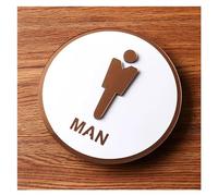 segno della porta del bagno universale per uomini WC acrilico uomo donna cartello for porta autoadesivo multicolore dimensioni multiple for casa centro commerciale(3,20cm x 20cm)