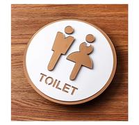 segno della porta del bagno universale per uomini WC acrilico uomo donna cartello for porta autoadesivo multicolore dimensioni multiple for casa centro commerciale(1,15cm x 15cm)