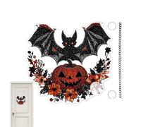 Segno della Porta di Halloween con carico di compensazione del Design inquietante per Porta d'ingresso o Muro | Decorazione Resistente alle intemperie per la Festa di Halloween, l'ingresso, la e i ba