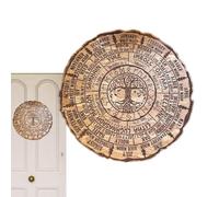 Segno della strega pagana, ruota pagana 'anno,Calendario 'anno 'albero della vita, segno di cielo vintage fatto a mano per le festività wiccan altare, yule, decorazione natalizia