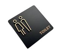 Segno della toilette Cartelli promemoria for il bagno, segnaletica in acrilico for bagni pubblici, for uomini e donne(10x10cm,Type 01)