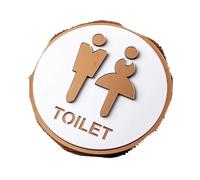 Segno della toilette Cartello for bagno, for uomini e donne, con promemoria, adesivi for porte(20cm x 20cm,Type 1)