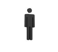 Segno della toilette Cartello for WC con freccia 3D, trasparente a strati design a in rilievo(Type 5)