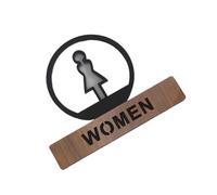 Segno della toilette Segnaletica for bagni, cartello for porta, promemoria for maschili e femminili, adesivo da parete, segnaletica pubblica(15x12cm,Type 02)