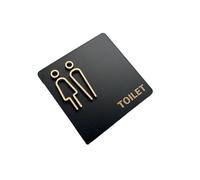 Segno della toilette Segnaletica for bagni, segnaletica for maschili e femminili, for porte di pubblici, segnali promemoria(10x10cm,Type 1)