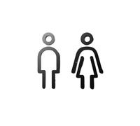 Segno della toilette Targa for WC con freccia, elegante etichetta for porta del bagno, segnaletica for e, numero civico(Width 25cm,Type 20)