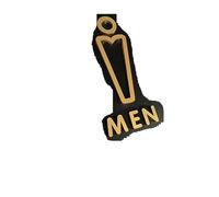 Segno della toilette Targa for WC, in oro opaco, for porta del bagno, etichetta adesiva for, segnaletica for, hotel, arredamento for la casa(20men)