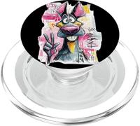 Segno di arte grafica del volto di Donkey Peace Graffiti Pop Character Graphic Art PopSockets PopGrip per MagSafe