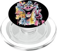 Segno di arte grafica del volto di Donkey Peace Graffiti Pop Character Graphic Art PopSockets PopGrip per MagSafe