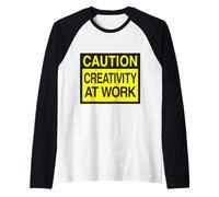 Segno di attenzione: Creatività in Progress Design divertente Maglia con Maniche Raglan