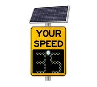 Segno di avvertimento per la velocità del detective radar solare digitale a LED segno feedback a lampeggiante applicabile a strade limitate dalla autostrade Waterproof(24 * 35in)