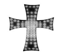 Segno di croce LED bianco da 12 V/24 V per interni, 25 cm, 84 LED, con interruttore on/off, per camion, casa, targa
