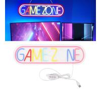 Segno di Gioco Al NEON da Gioco, Zona di Gioco Colorata di Color Dimiabile USB Light NEON, Segno a LED NEON Zona per la Zona di Gioco Video Sala da Letto Decorazioni per la