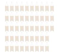 Segno di legno sospeso Blank Blank Plaque Craft fai -da -te con spago per decorazioni per matrimoni per le vacanze Plywood Plywood 14.5x9cm 48pcs