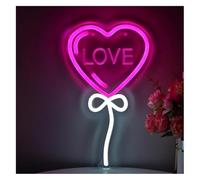 Segno di luce al neon Insegna al neon a forma di cuore con luce dimmerabile per feste e matrimoni