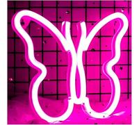 Segno di luce al neon Insegna al neon a LED con luce notturna, lampada a farfalla per la decorazione della casa, del matrimonio(Neon-8)