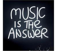 Segno di luce al neon Insegna al per neon a LED Music Is The Answer, lettere per, decorazione per feste da bar, 36 cm x 40