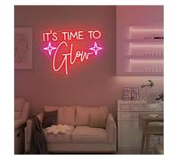 Segno di luce al neon Insegne al neon decorative Insegna It's Time To Glow, 45 cm