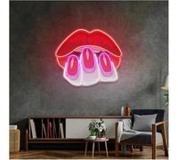 Segno di luce al neon Per la lampada al neon prestito parola Labbra Rosse per insegna
