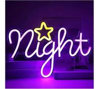 Segno di luce al neon Per lampada al neon prestito parola Notte per insegna per parete