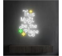 Segno di luce al neon Per lampada al neon questo deve essere il posto per insegna luce LED dimmerabile per alimentato 38cmx28cm(A)