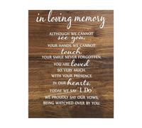 Segno Di Nozze Di Memoria Amorevole - Segno Di Matrimonio Commemorativo - Tag Del Tavolo Commemorativo Per Il Matrimonio | Decorazione Di Accoglienza Rustica Per Tavoli Matrimoniali, Delicati Ricordi
