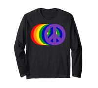 Segno di Pace Arcobaleno retrò Anni '60-'70 Mese Maglia a Manica