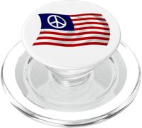 Segno di Pace Bandiera Americana Stati Uniti d'America 60's Anti-War PopSockets PopGrip per MagSafe