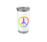 Segno di pace bei colori Bicchiere termico in acciaio inox doppia parete