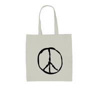 Segno di Pace - Borsa Tote IN Tela - Anti Guerra Simbolo Rétro