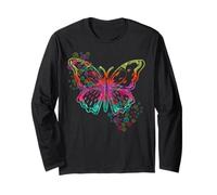 Segno di Pace Farfalla Hippie Retro 60S 70s Tie Dye Vintage Maglia a Manica