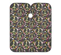 Segno Di Pace Fiore Farfalla Mantella Parrucchiere Lavabile Taglio Di Capelli Mantello Impermeabile Grembiule Da Parrucchiere Per Uomini Bambini Barbieri 140X168Cm