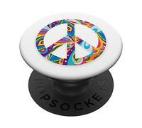 Segno di pace Hippie Peace Peace Sign Donna Bambini Uomini PopSockets PopGrip Adesivo
