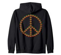 Segno di pace Hippie Retro 60s 70s Rasta Peace Lover Vintage Felpa con Cappuccio