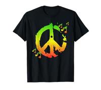 Segno di pace Rasta Reggae Musica Giamaicana Pace Attraverso la Musica Maglietta